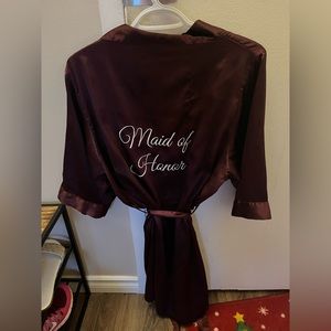 Maid of honor silk robe